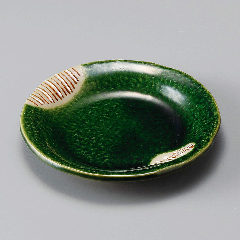 陶里 第31集 織部丸紋6.0深丸皿 31815-461