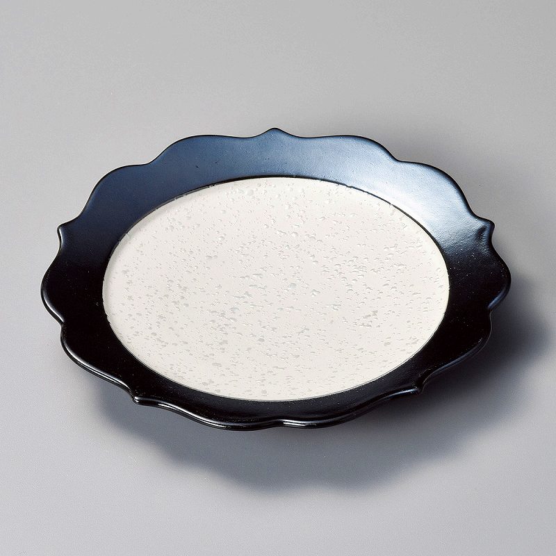 陶里 第31集 ブラックプラチナ渕黒桔梗丸皿 31901-011