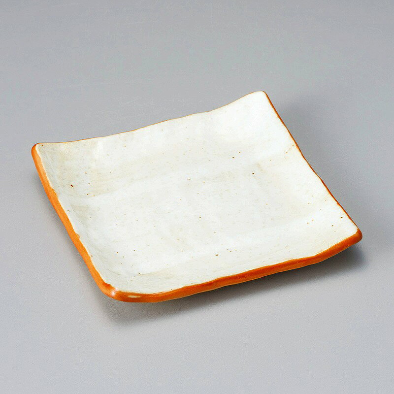 陶里 第31集 白油滴刷毛正角銘々皿 40020-311