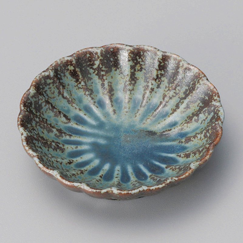 陶里 第31集 釉楽菊小皿 青いらぼ 42815-141