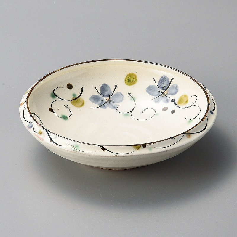 陶里 第31集 ビードロ花絵コマ形盛鉢 45604-121