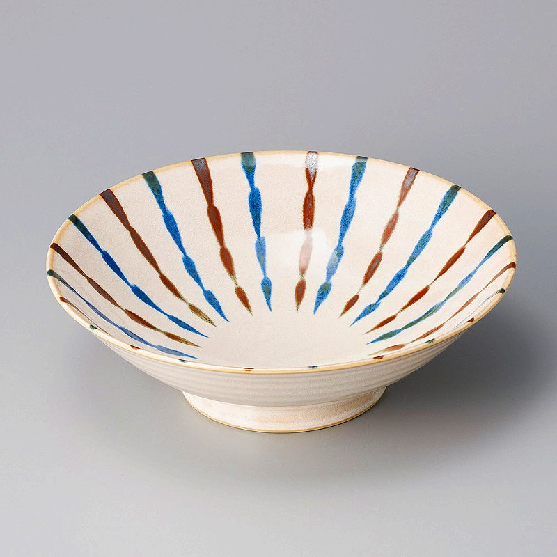 Rakuten - 陶里 第31集 アカシア十草25cm麺鉢 46014-051