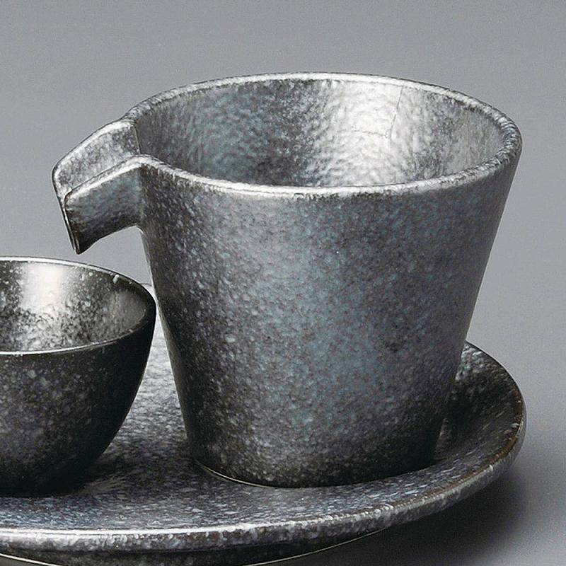 陶里 第31集 銀黒しずる冷酒器 48352-601