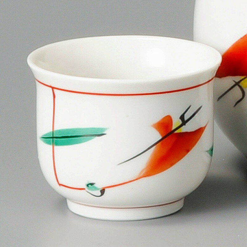 Rakuten - 陶里 第31集 赤絵つゆ草ぐい呑 48455-321
