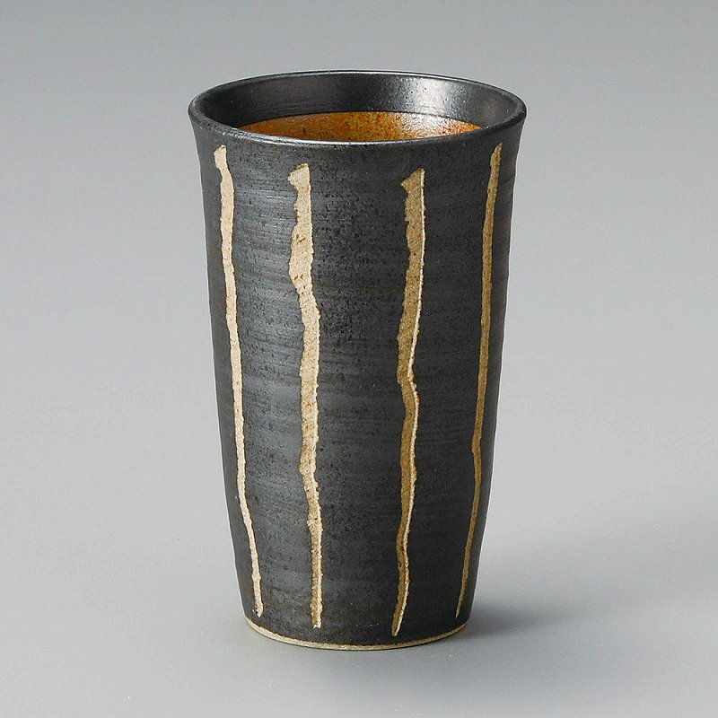 陶里 第31集 彫十草（黒）フリーカップ（小） 50902-461