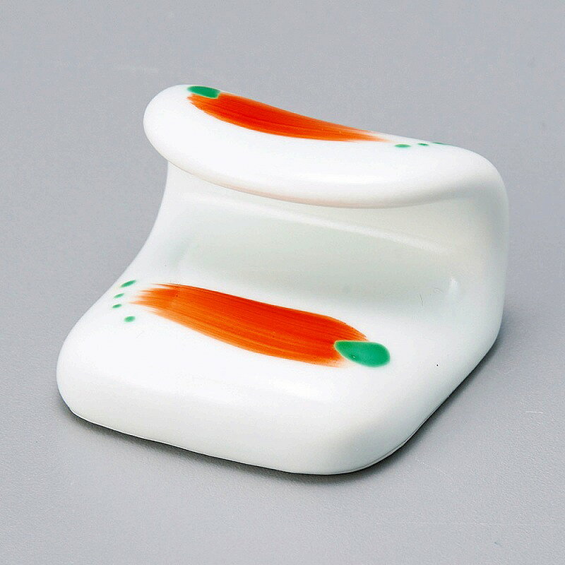 陶里 第31集 赤絵せせらぎ巻紙箸置 51013-321