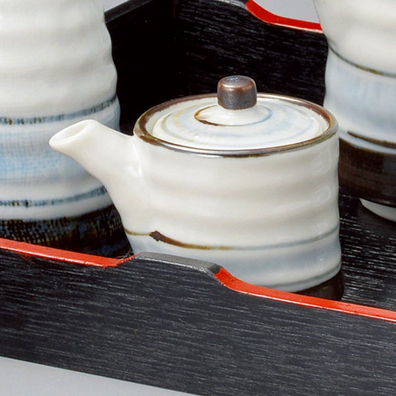 陶里 第31集 淡彩ライン筒形汁次（ミニ） 51622-151