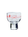 東洋佐々木ガラス 酒杯(紅白梅柄) 125ml 盃 00300-J344