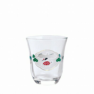 東洋佐々木ガラス 酒杯えんぎもの 杯(鶴と亀柄) B-00311-J403 盃 85ml