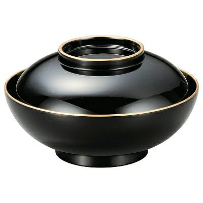 木質 耐熱平仙才煮物椀 黒見返市松 段無 1000611 和美作日 Volol.3