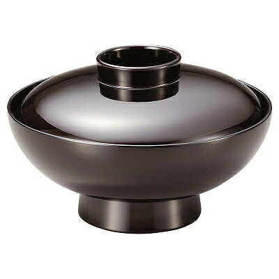 M 4.8寸丸平型煮物椀 溜内黒 段無 1000681 和美作日 Volol.3