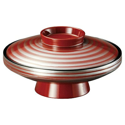 M 5.5寸駒型煮物椀 朱銀渦内黒 1000685 和美作日 Volol.3