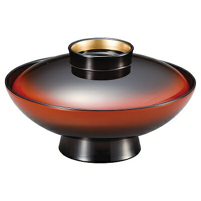 TA 耐熱6寸小槌煮物椀 朱ぼかしつば金内黒 段無 1000717 和美作日 Volol.3