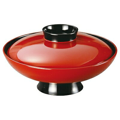 M 7寸小槌煮物椀 漆風本朱つば黒内黒 段無 1000721 和美作日 Volol.3