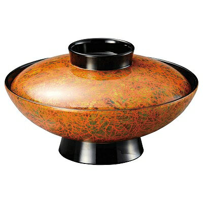 M 7寸小槌煮物椀 朱虹彩内黒 段無 1000722 和美作日 Volol.3