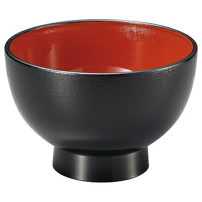 TA 耐熱4.5寸高台布着丼 黒内朱 1000844 和美作日 Volol.3(3)