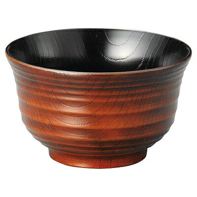 PBT 耐熱4.5寸段付木目丼 栃内黒 1000850 和美作日 Volol.3