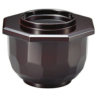 TA 耐熱3.5寸深型亀甲飯器　八角蓋 溜内黒 段無 1000963 和美作日 Volol.3