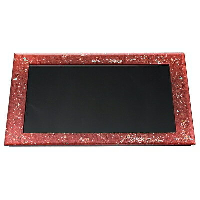 A 尺4寸長手京懐石盆 黒渕紫箔ちらし裏黒塗 1100973 和美作日 Volol.3