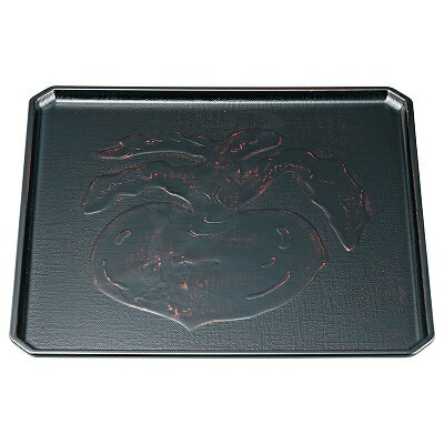 A 角隅切布目盆 かぶら曙裏黒乾漆塗 尺1.5寸 1101959 和美作日 Volol.3