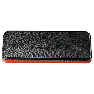 A 9寸長手木目弁当（固定仕切） 黒内朱塗 1300145 和美作日 Volol.3