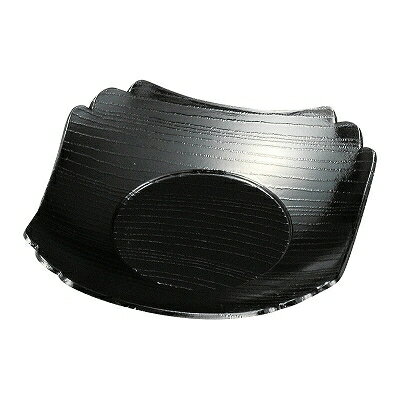 A 3.3寸花型木目茶托 黒 1500919 和美作日 Volol.3