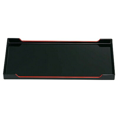 A 26cmカスター盆 黒天朱 1101263