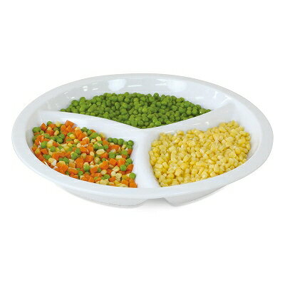 陶 丸フードパン(陶器)3仕切 0.5?×3 1201229