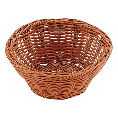 PP 丸型バスケット ブラウン 15型 1202186