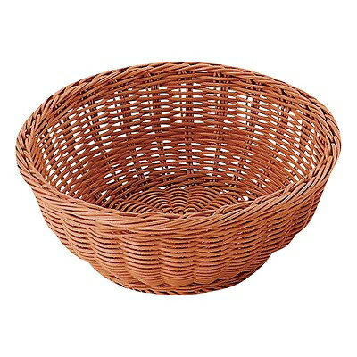 PP 丸型バスケット ブラウン 21型 1202188