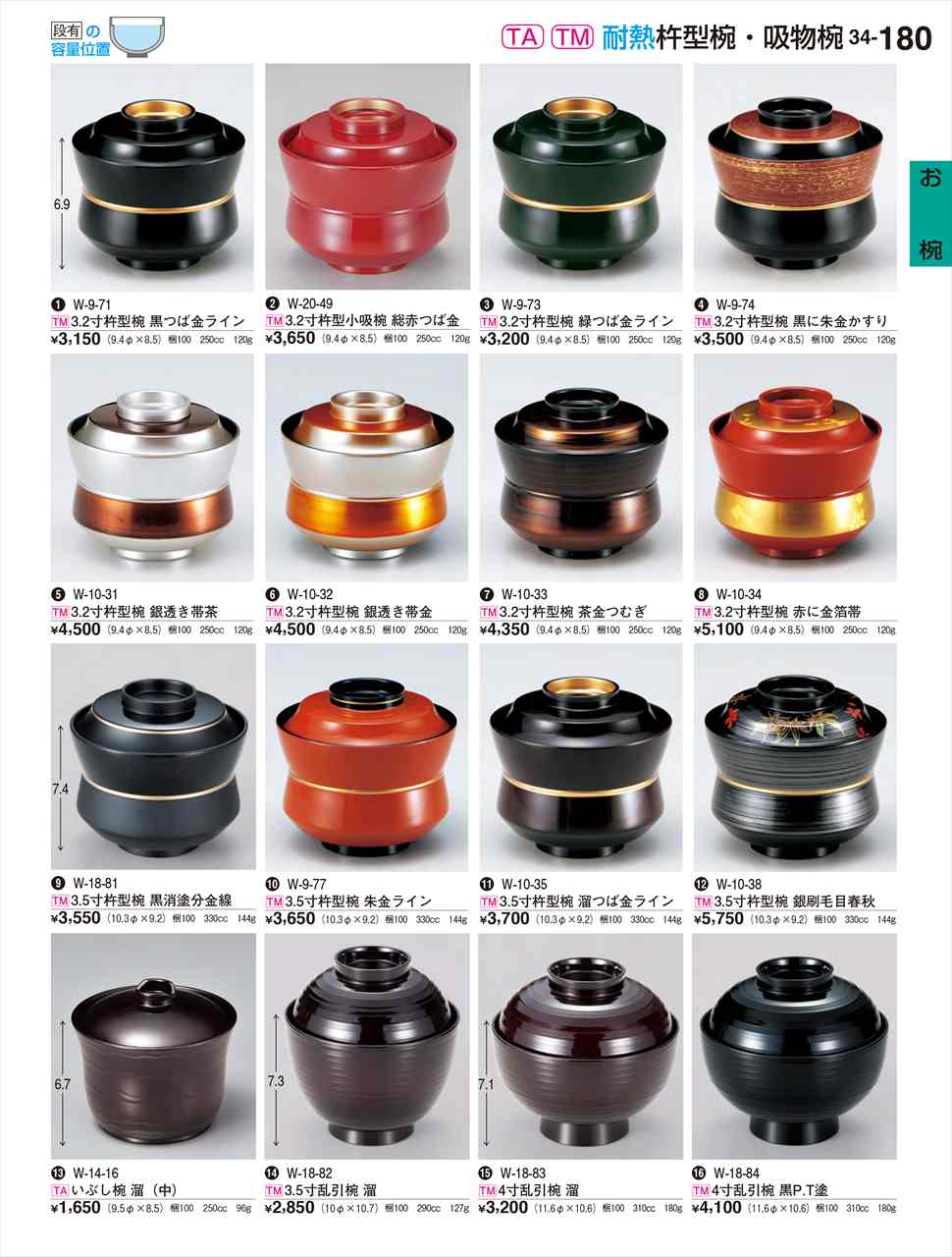 若泉漆器 3 5寸乱引椀 溜 W-18-82 割烹漆器 No.34