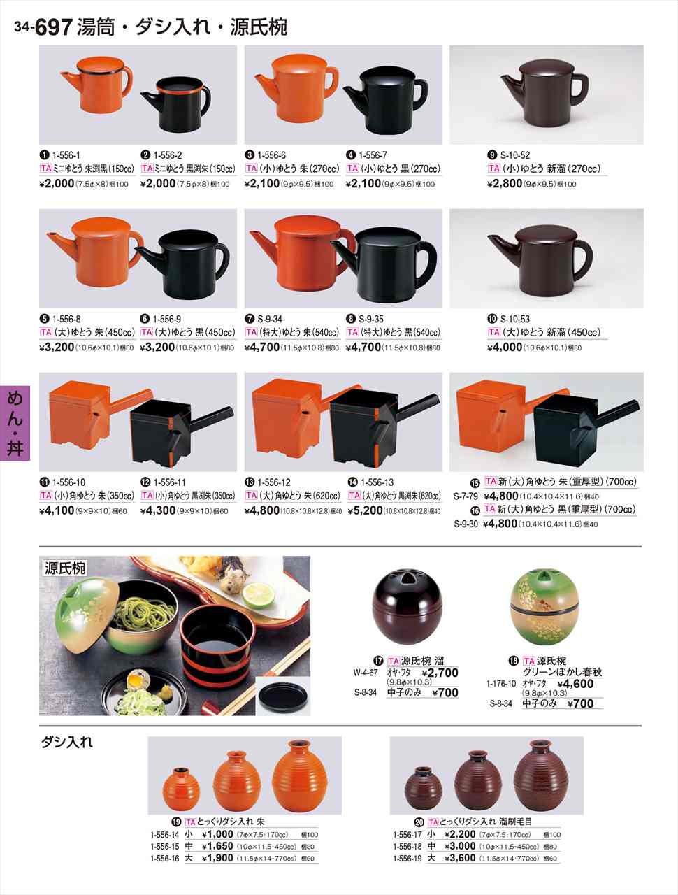Rakuten - 若泉漆器 小 角ゆとう 朱 1-556-10 割烹漆器 No.34