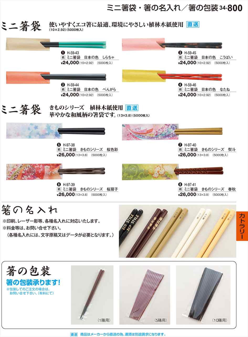 若泉漆器 ミニ箸袋 日本の色 なたね 運賃別途 H-59-46 割烹漆器 No.34