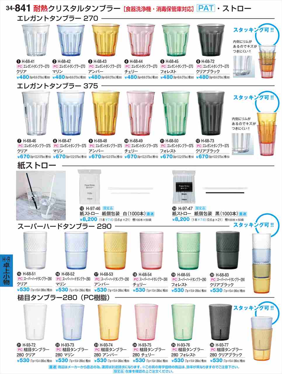 若泉漆器 槌目タンブラー280 アンバー H-93-74 割烹漆器 No.34