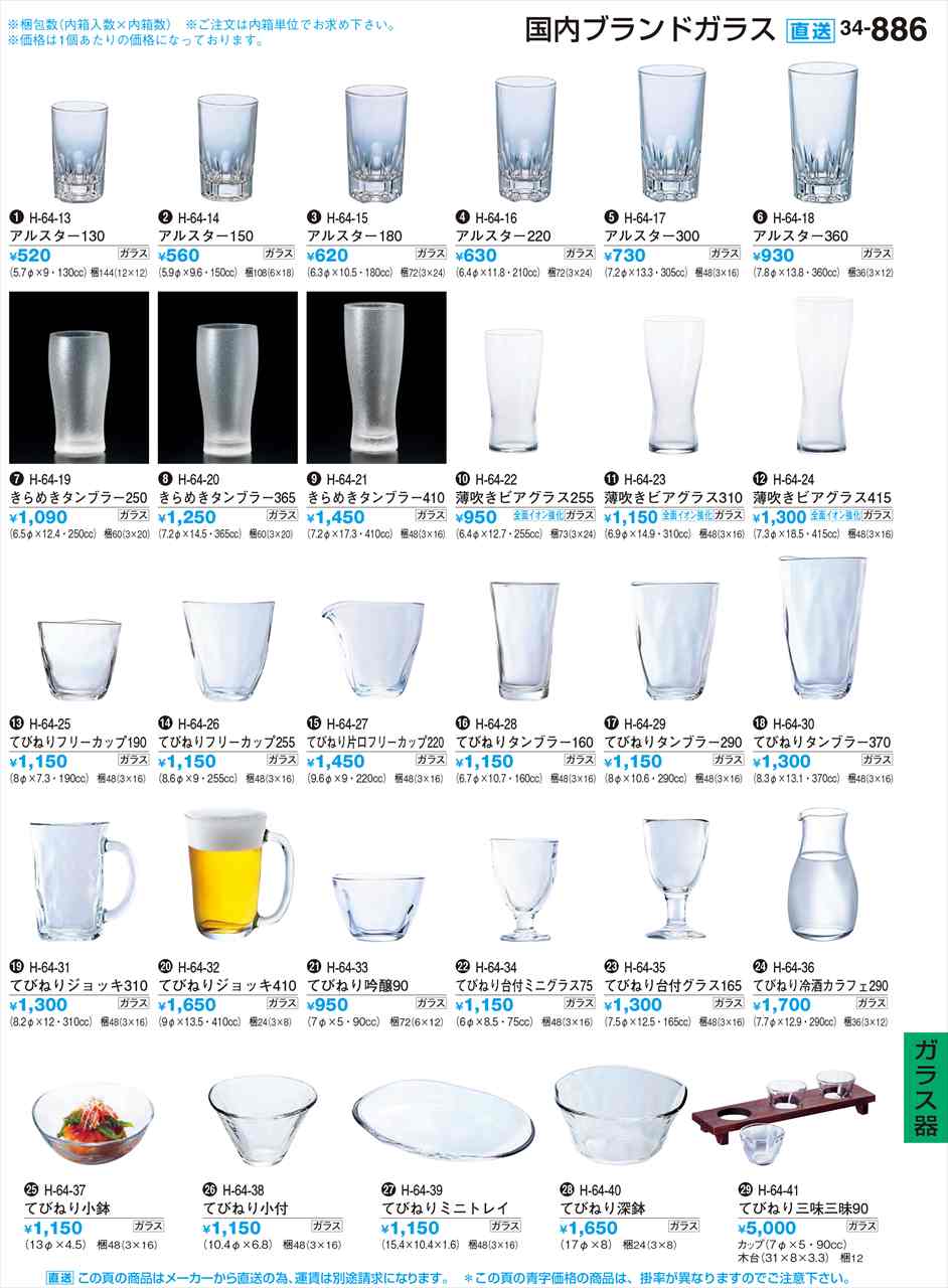 若泉漆器 薄吹きビアグラス255 全面イオン強化 運賃別途 H-64-22 割烹漆器 No.34