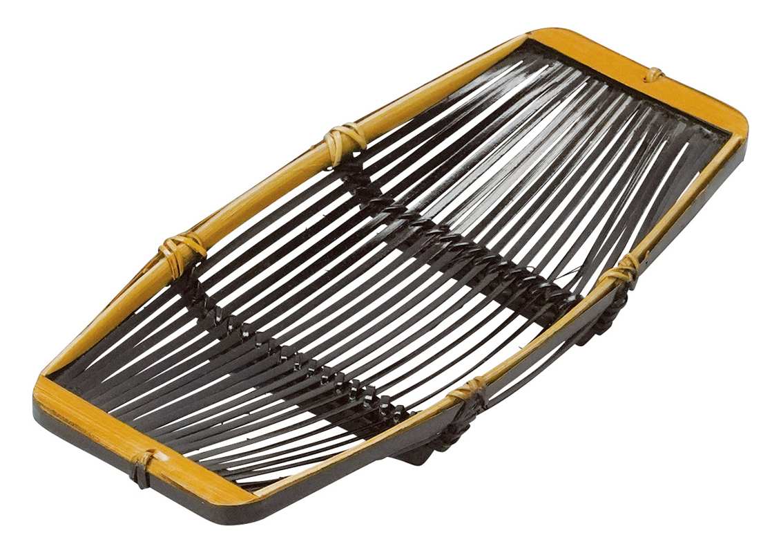 竹ひご おしぼり皿 黒 16263 YOUBI 用美