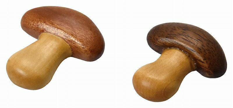 用美 vol.20 木製・きのこ型箸置 ライトブラウン 08898