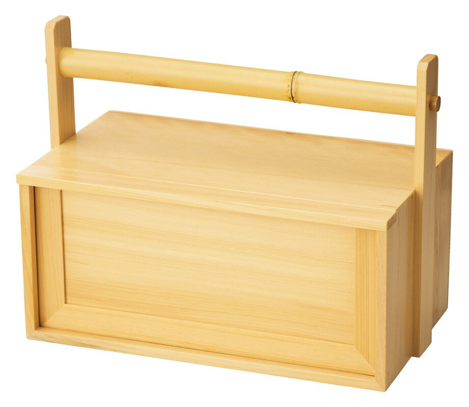 桧・岡持弁当　二段（透かし無し）引出深型 27187 YOUBI 用美 Vol.21