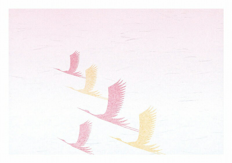 雲竜和紙 尺3風雅懐石まっと 祝鶴 (50枚入) 64430 YOUBI 用美 Vol.21