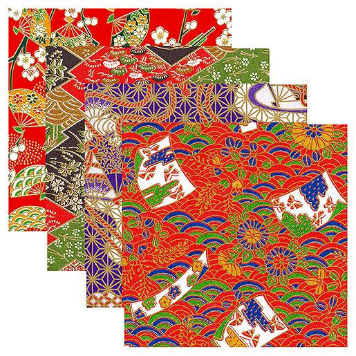 用美 vol.20 友禅千代紙　5寸 (100枚入)（各25枚x4柄） 66523