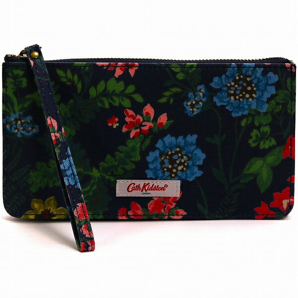 キャスキッドソン キャスキッドソン 長財布 レディース ストラップ付 Cath Kidston MULTI POCKET POUCH TWILIGHT GARDEN