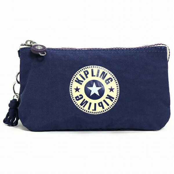 Kipling キプリング ポーチ CREATIVITY L Galaxy Blue Block