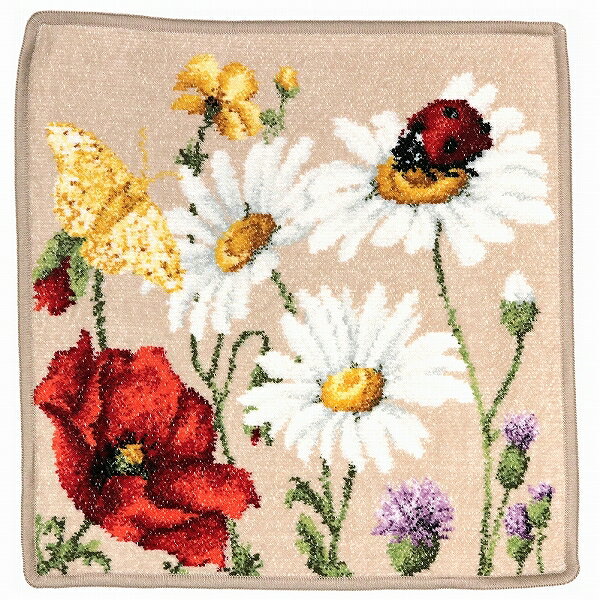 フェイラー フェイラー ハンカチ 30x30cm ハンドタオル レディース FEILER DAISY FIELD BEIGE safari