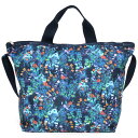 [割引クーポン]レスポートサック トートバッグ 4360 E550 FLORESCENT FLORAL BLEU デラックスイージーキャリートート ブルー LeSportsac