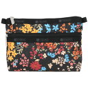 レスポートサック ポーチ 7105 E716 FLORAL SPICE コスメティッククラッチ ブラック LeSportsac