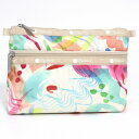 [割引クーポン]LeSportsac レスポートサック ポーチ 7105 COSMETIC CLUTCH E838 ABSTRACT CANVAS