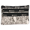 [割引クーポン]LeSportsac レスポートサック ポーチ 7158 3 ZIP COSMETIC U275 CLASSIC PYTHON IVORY