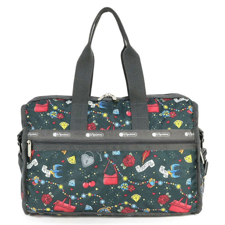 ボストンバッグ [28H限定P5倍 6/4 20時から]レスポートサック ボストンバッグ レディース LeSportsac 4318 DELUXE MED WEEKENDER E465 KEEPSAKE MEMORY