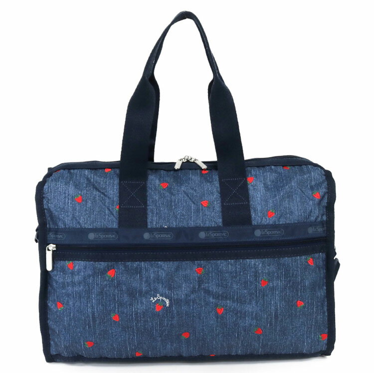 レスポートサック ボストンバッグ レディース LeSportsac 4318 DELUXE MED WEEKENDER U228 DENIM STRAWBERRY