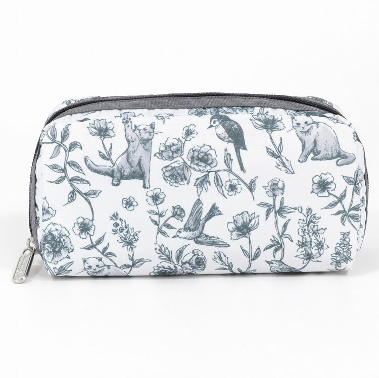 レスポートサック ポーチ レディース LeSportsac 6511 RECTANGULAR COSMETIC E975 FLORAL BIRDS AND CATS